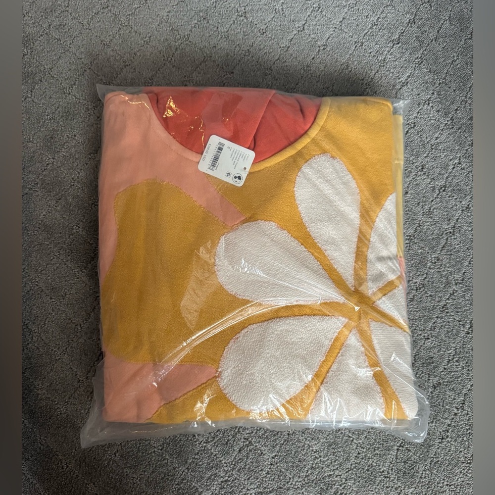 Sale▪️NWT Free People Clover Sweatshirt in Orange Combo - Picture 8 of 8